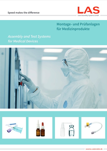 Cover page of our brochure Assembly and Test Systems for Medical Devices